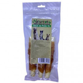 Натурални лакомства за кучета Naturcota - Кожени солети обвити в пилешко месо ( 3 бр х 16 см) XL